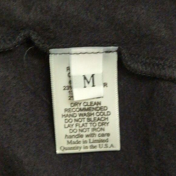 NWT Michael Lauren Black Pearl Embellished Long Sleeve Crew Neck Sweater Size M - Picture 5 of 10